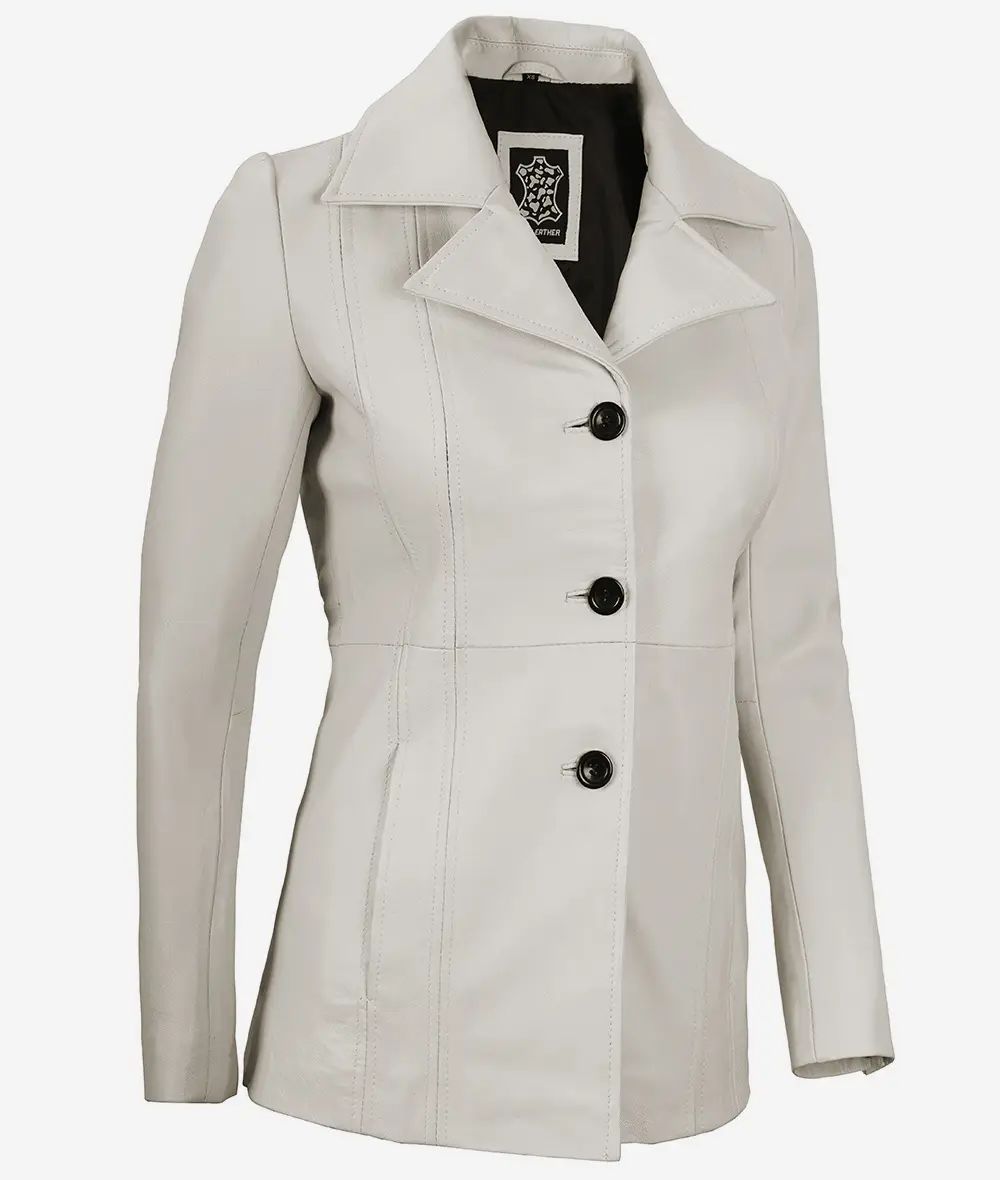 Bringo_Womens_Three_Button_Lapel_Collar_Off_White_Lambskin_Leather_Blazer