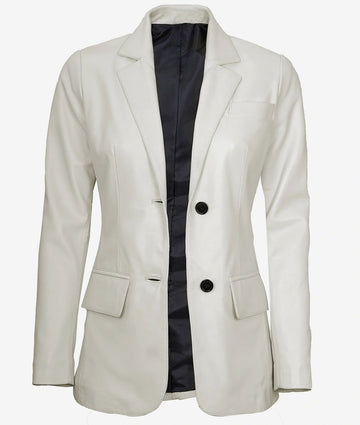 Bringo_Womens_Two_Button_Notch_Lapel_Off_White_Lambskin_Leather_Blazer_Vents