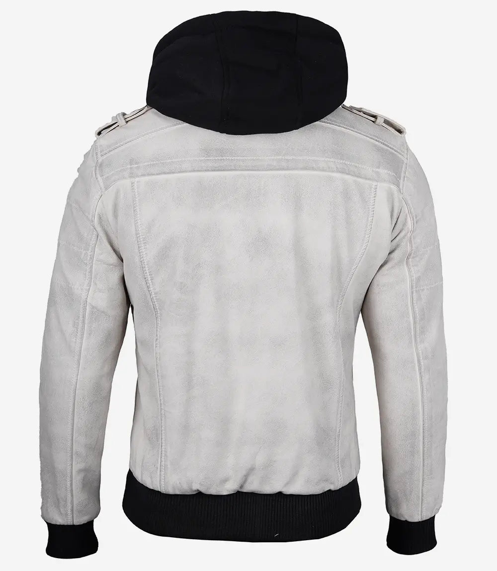 Bringo_Mens_Moto_Biker_Racer_Bomber_Removable_Hood_Off_White_Grey_Waxed_Lambskin_Leather_Jacket
