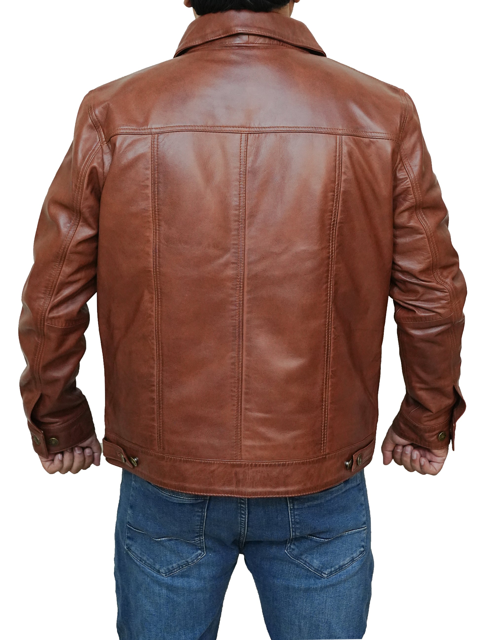 Bringo_Mens_Moto_Biker_Racer_Trucker_Shirt_Collar_Button_Cognac_Lambskin_Leather_Jacket