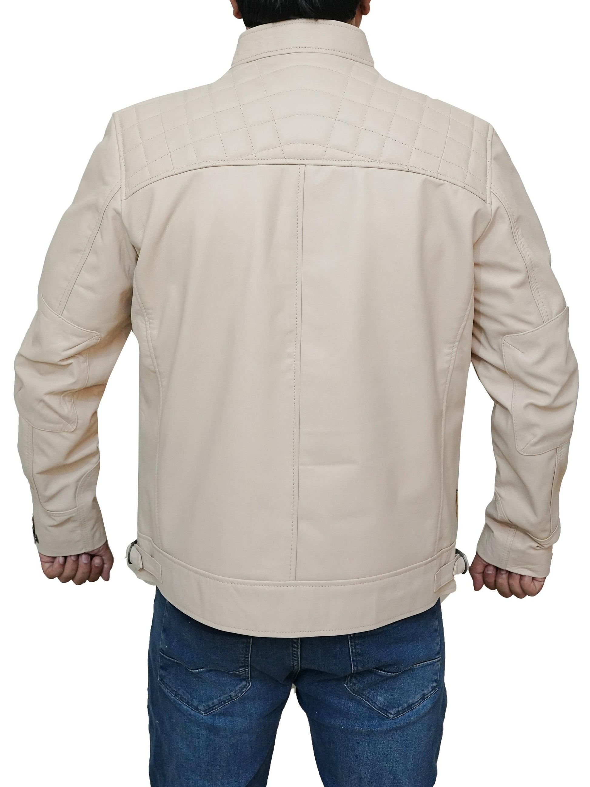 Bringo_Mens_Quilted_Shoulders_Moto_Biker_Cafe_Racer_Metal_Zipper_Strap_Collar_Beige_Lambskin_Leather_Jacket