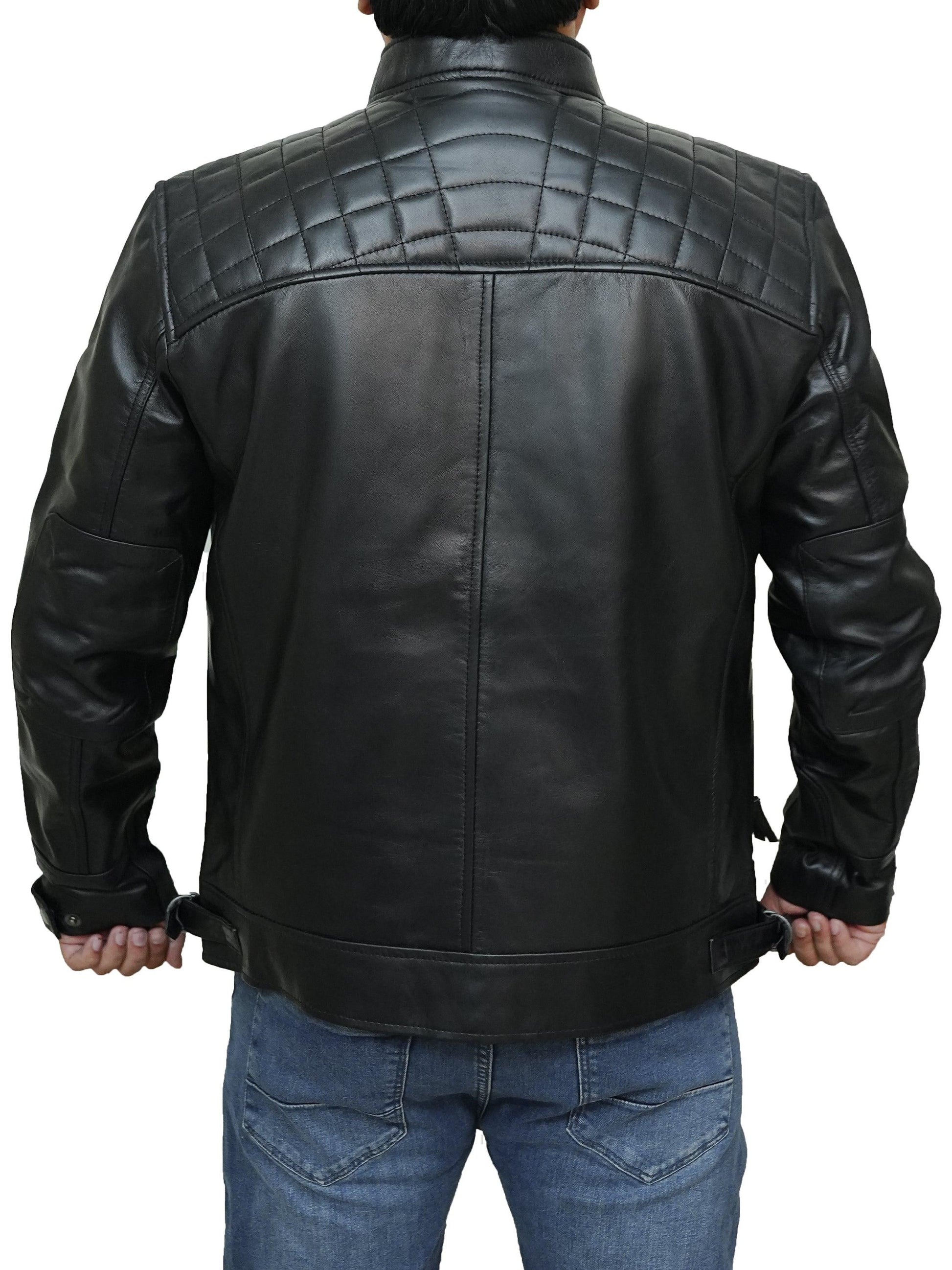 Bringo_Mens_Quilted_Shoulders_Moto_Biker_Cafe_Racer_Metal_Zipper_Strap_Collar_Black_Lambskin_Leather_Jacket