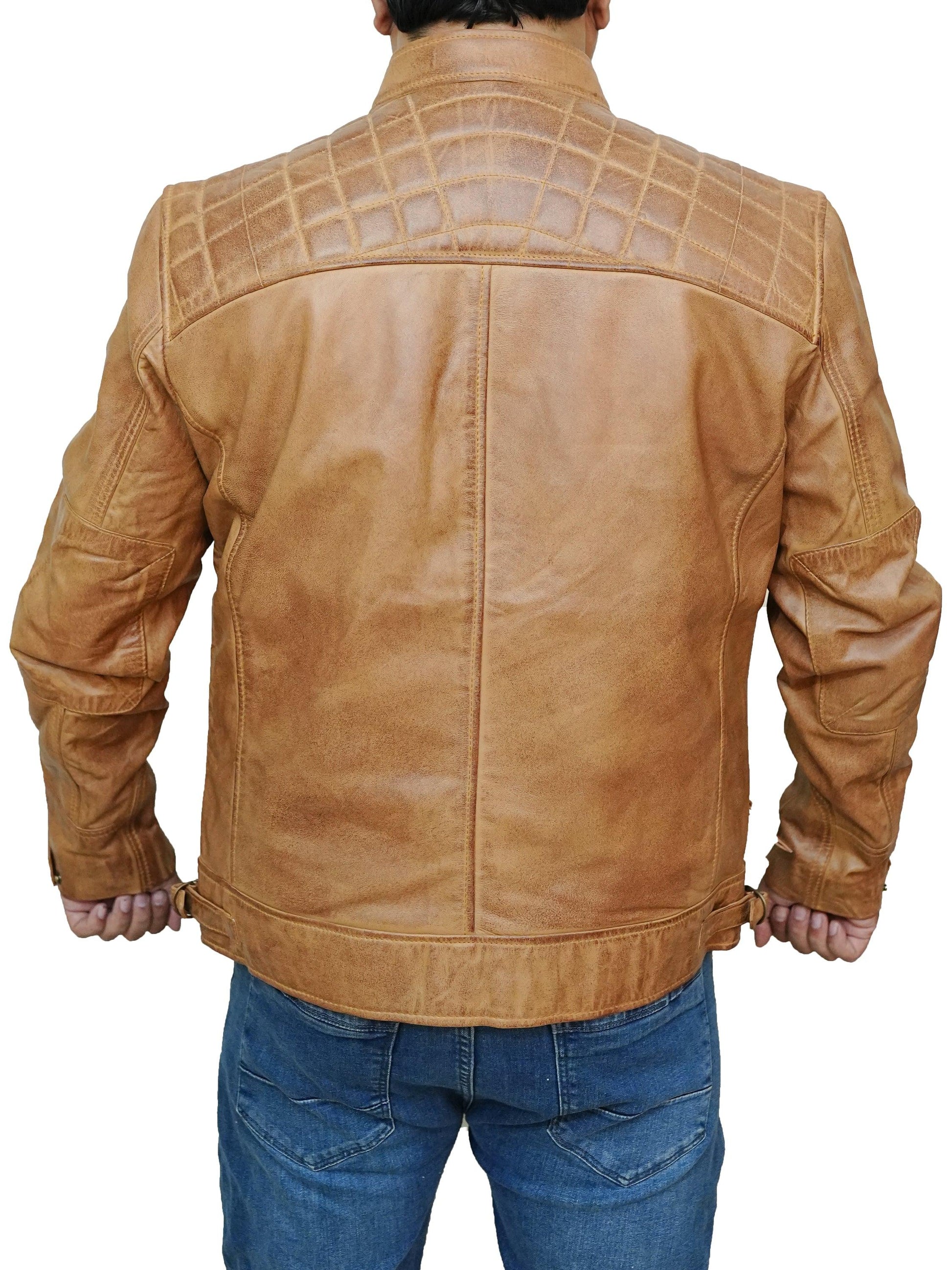 Bringo_Mens_Quilted_Shoulders_Moto_Biker_Cafe_Racer_Metal_Zipper_Strap_Collar_Cognac_Lambskin_Leather_Jacket