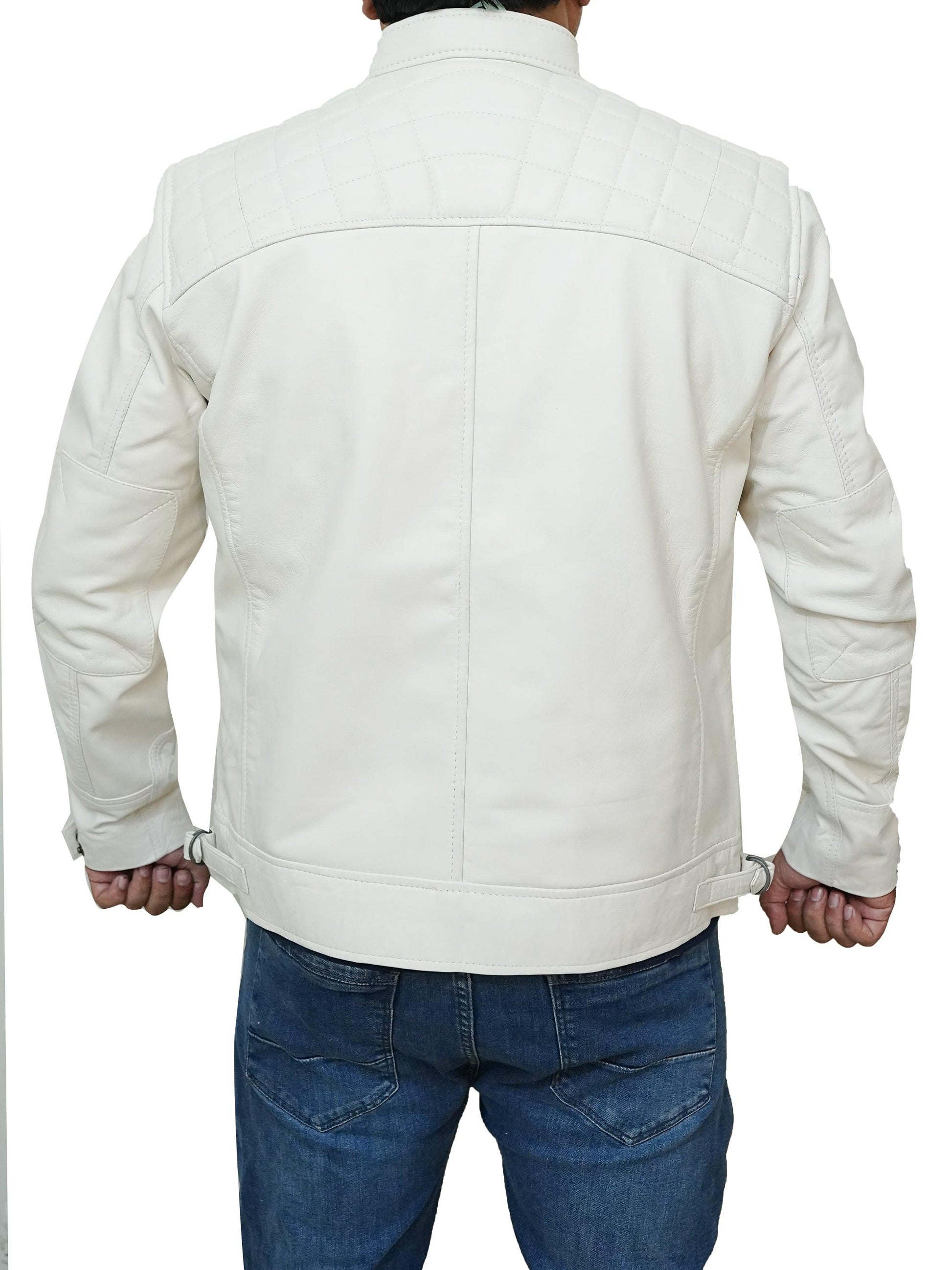 Bringo_Mens_Quilted_Shoulders_Moto_Biker_Cafe_Racer_Metal_Zipper_Strap_Collar_White_Lambskin_Leather_Jacket