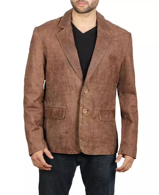 Bringo_Mens_Two_Button_Notch_Lapel_Vents_Jungle_Brown_Lambskin_Leather_Blazer
