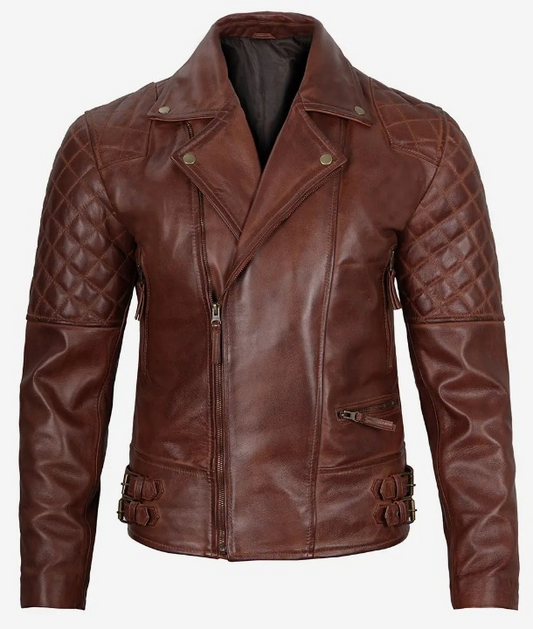 Bringo_Quilted_Moto_Biker_Bomber_Racer_Lambskin_Cognac_Leather_Jacket
