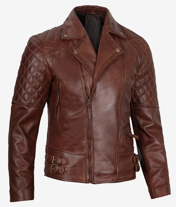 Bringo_Quilted_Moto_Biker_Bomber_Racer_Lambskin_Cognac_Leather_Jacket
