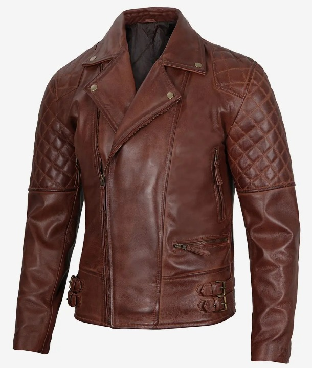 Bringo_Quilted_Moto_Biker_Bomber_Racer_Lambskin_Cognac_Leather_Jacket