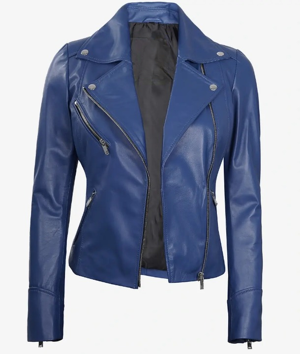 Bringo_Womens_Asymmetrical_Moto_Biker_Racer_Blue_Lambskin_Leather_Jacket