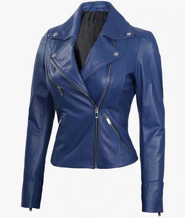 Bringo_Womens_Asymmetrical_Moto_Biker_Racer_Blue_Lambskin_Leather_Jacket