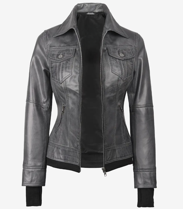 Bringo_Womens_Bomber_Removable_Hood_Rub_Off_Grey_Lambskin_Leather_Jacket_Thumbhole