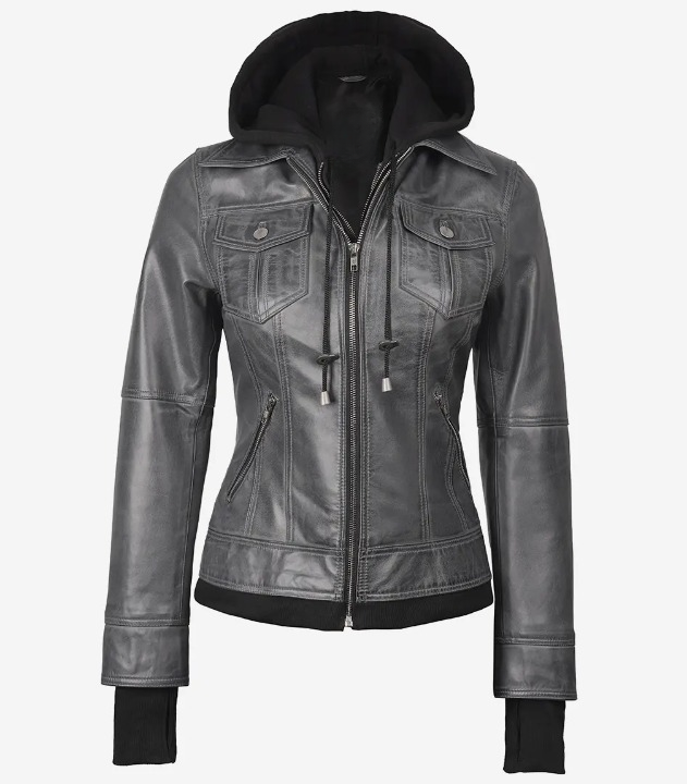 Bringo_Womens_Bomber_Removable_Hood_Rub_Off_Grey_Lambskin_Leather_Jacket_Thumbhole