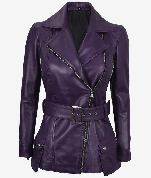 Bringo_Womens_Moto_Biker_Racer_Belted_Purple_Lambskin_Leather_Jacket