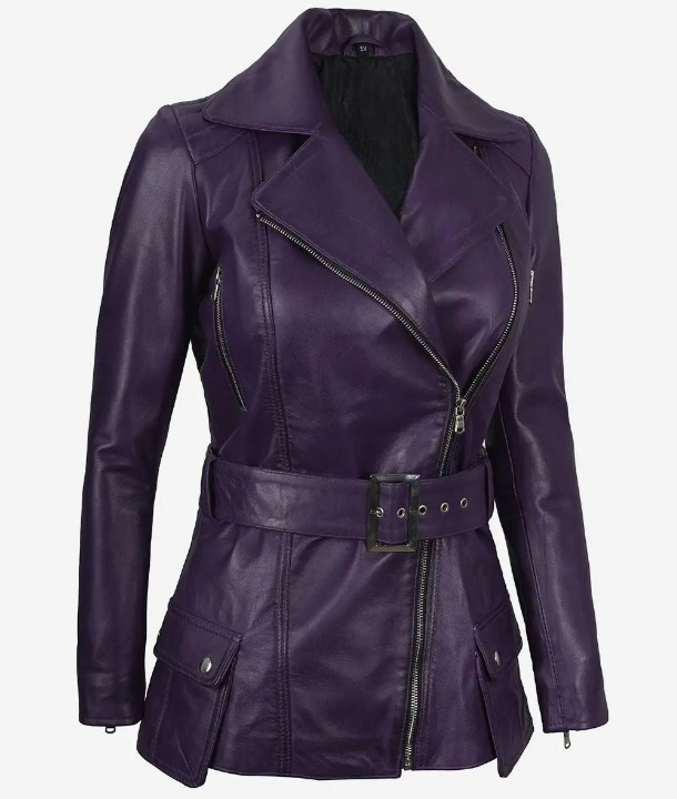 Bringo_Womens_Moto_Biker_Racer_Belted_Purple_Lambskin_Leather_Jacket