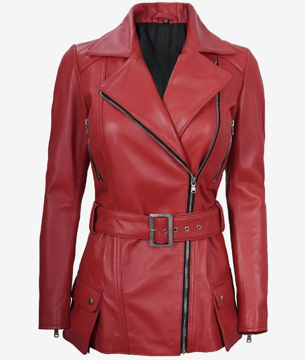 Bringo_Womens_Moto_Biker_Racer_Belted_Red_Lambskin_Leather_Jacket