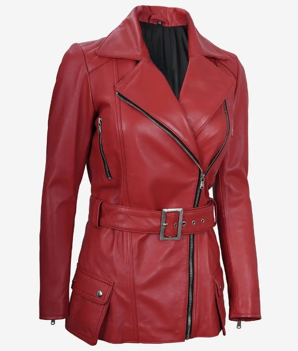 Bringo_Womens_Moto_Biker_Racer_Belted_Red_Lambskin_Leather_Jacket