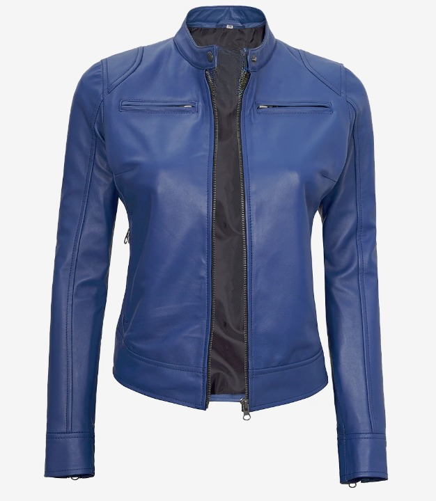 Bringo_Womens_Moto_Biker_Racer_Blue_Lambskin_Leather_Jacket