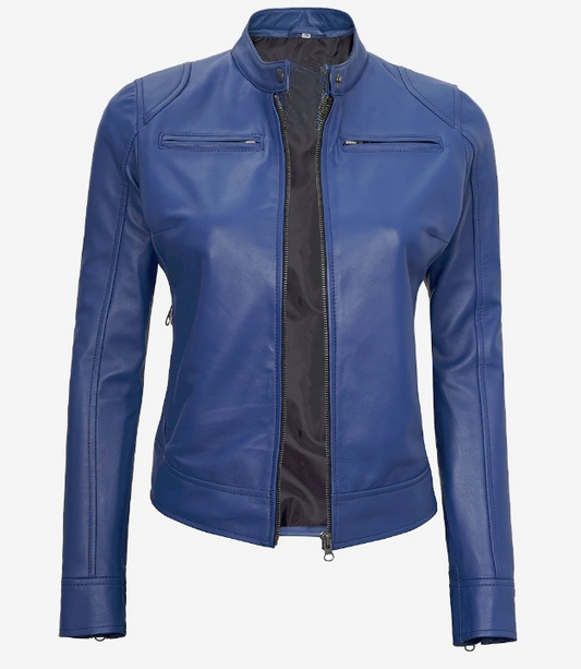 Bringo_Womens_Moto_Biker_Racer_Blue_Lambskin_Leather_Jacket