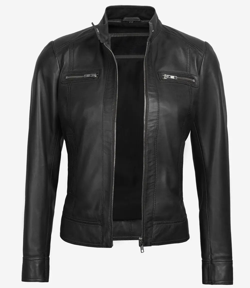 Bringo_Womens_Moto_Biker_Racer_Real_Lambskin_Black_Leather_Jacket