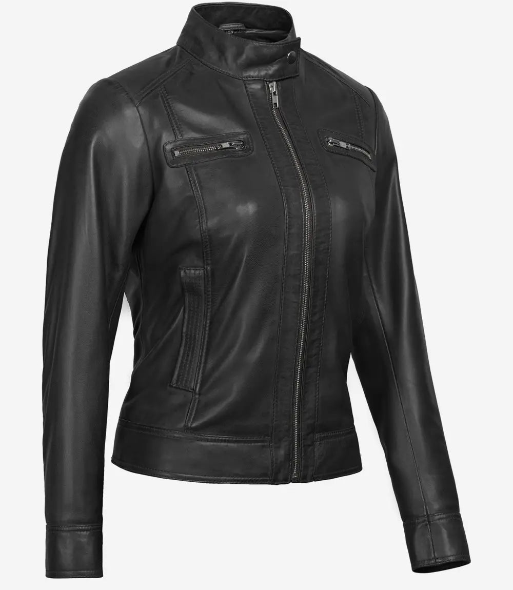 Bringo_Womens_Moto_Biker_Racer_Real_Lambskin_Black_Leather_Jacket