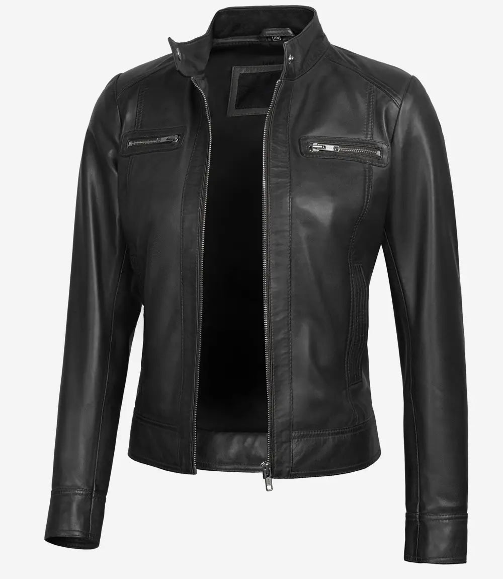 Bringo_Womens_Moto_Biker_Racer_Real_Lambskin_Black_Leather_Jacket