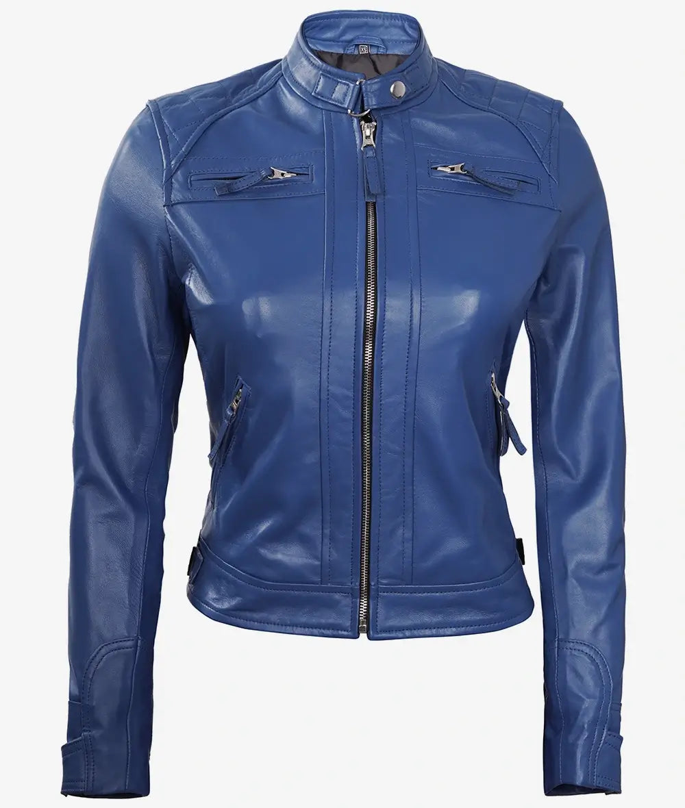 Bringo_Womens_Moto_Biker_Racer_Real_Lambskin_Blue_Leather_Jacket