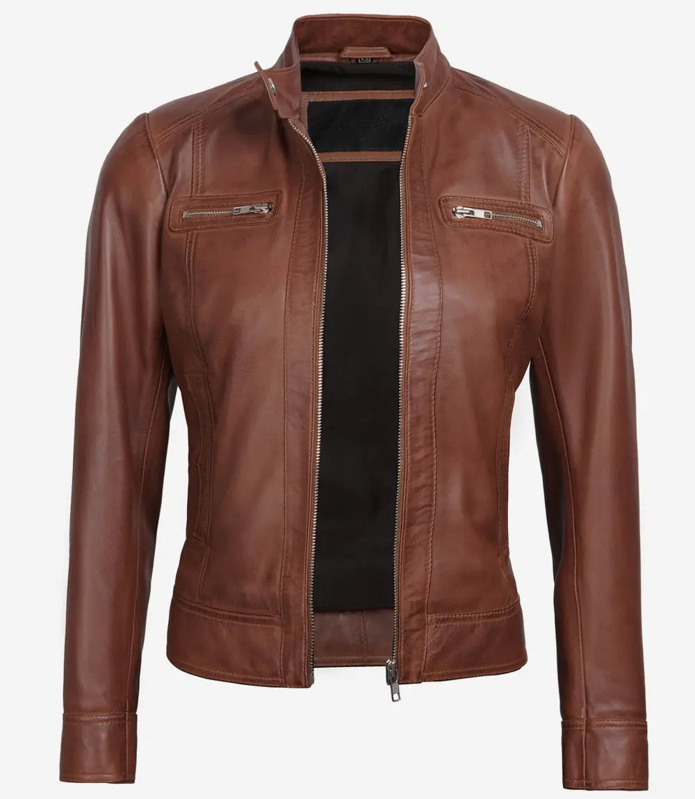 Bringo_Womens_Moto_Biker_Racer_Real_Lambskin_Cognac_Leather_Jacket