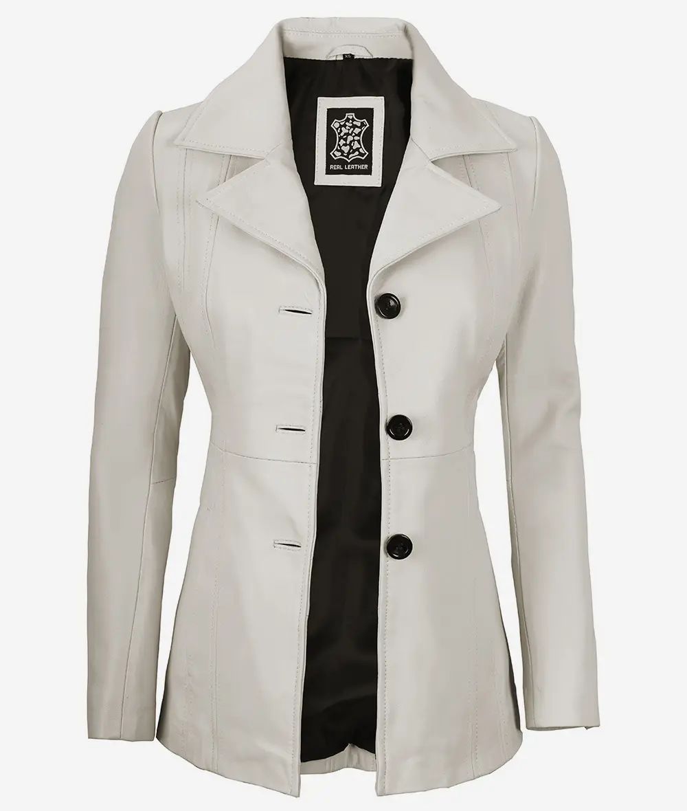 Bringo_Womens_Three_Button_Lapel_Collar_Off_White_Lambskin_Leather_Blazer