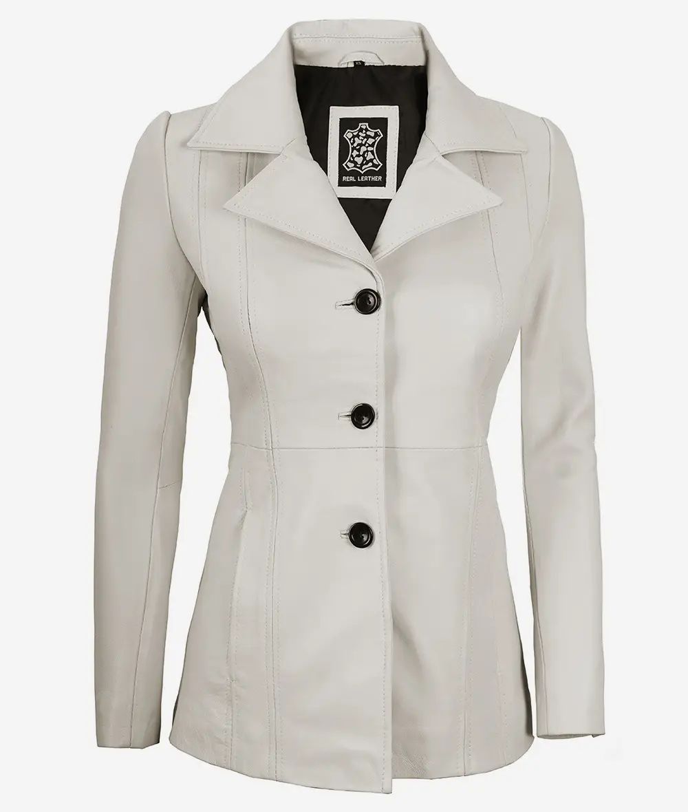 Bringo_Womens_Three_Button_Lapel_Collar_Off_White_Lambskin_Leather_Blazer